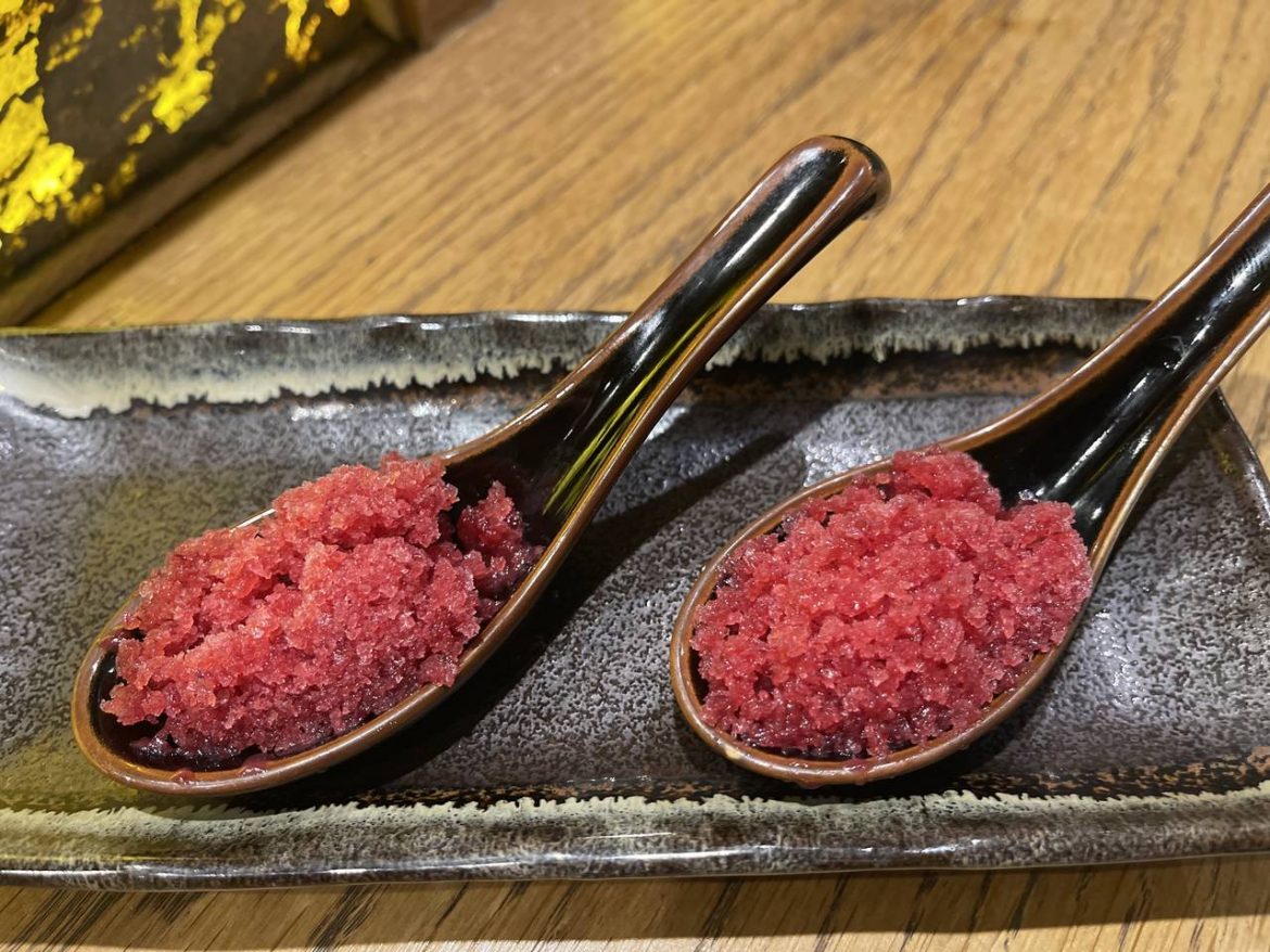 Palate Cleanser - Red grape and yuzu granita