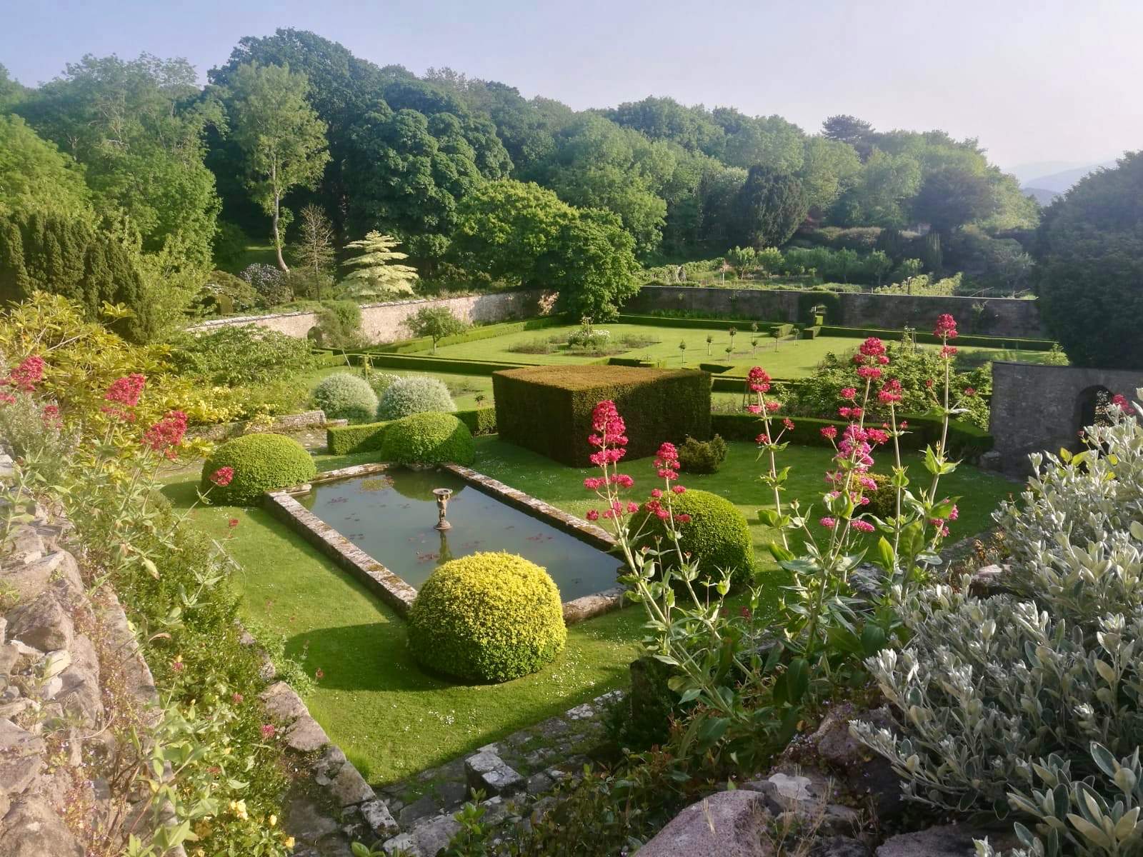 View of the gardens at Bodysgallen Hall